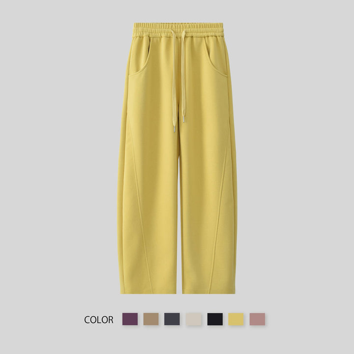 Women's elegant leisure pants with side pockets and elastic waistband Lisslune