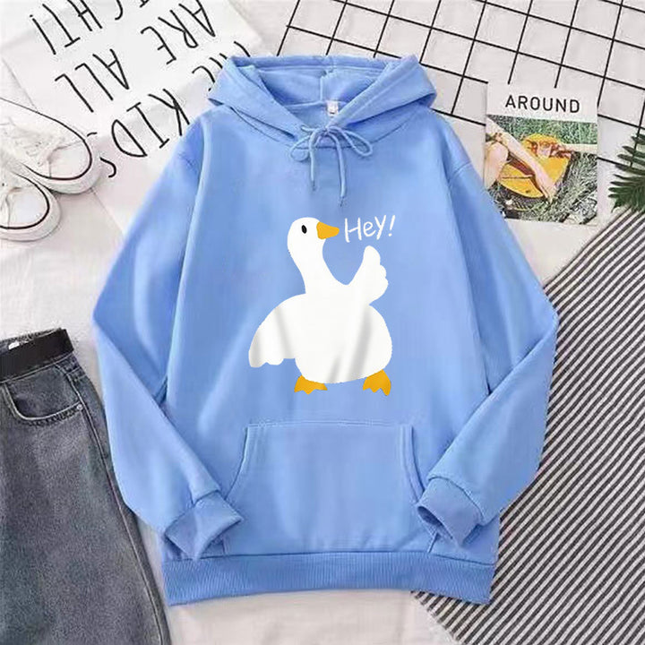 Women's hoodie with playful duck motif Lisslune