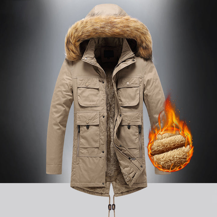 Men's Multilayered Parka Jacket with Insulating Fleece Lining Lisslune
