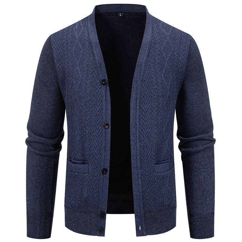 Men's cardigan with textured design and button closure Lisslune