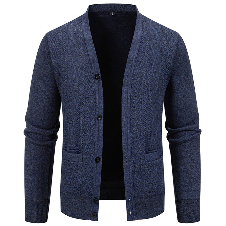 Men's cardigan with textured design and button closure Lisslune