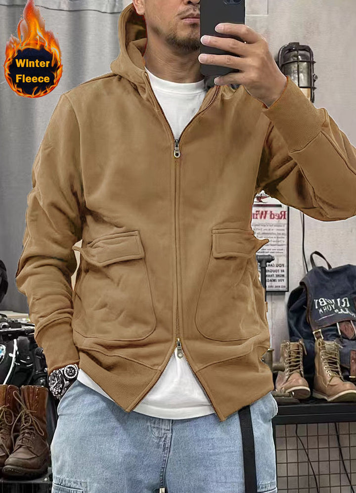 Men's warm fleece jacket with practical pockets and modern cut Lisslune
