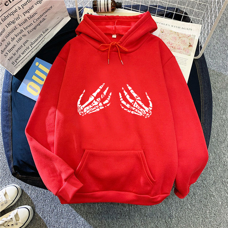 Women's hoodie with creative skeleton design Lisslune