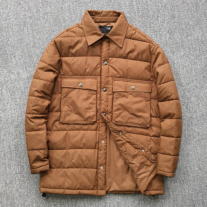 Men's quilted overshirt jacket with practical flap pockets and sturdy collar Lisslune