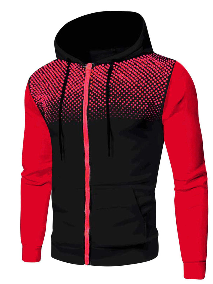 Men's sporty hooded jacket with contrasting inserts Lisslune