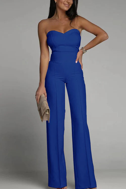 Ladies elegant jumpsuit with off-shoulder design and wide leg Lisslune