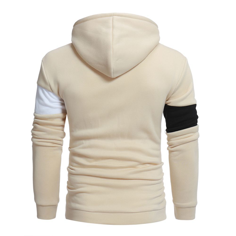 Men's sporty hooded sweatshirt with color block design Lisslune