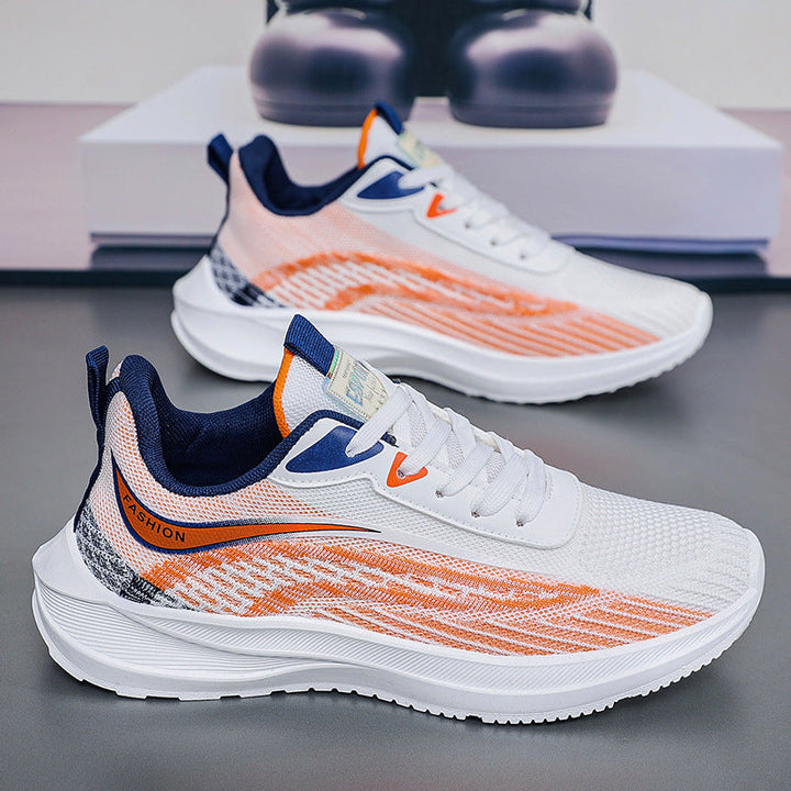Men's Sporty Sneakers with Breathable Mesh Upper and Cushioning Sole Lisslune
