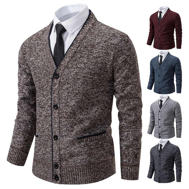 Men's cardigan with V-neck and practical pockets Lisslune
