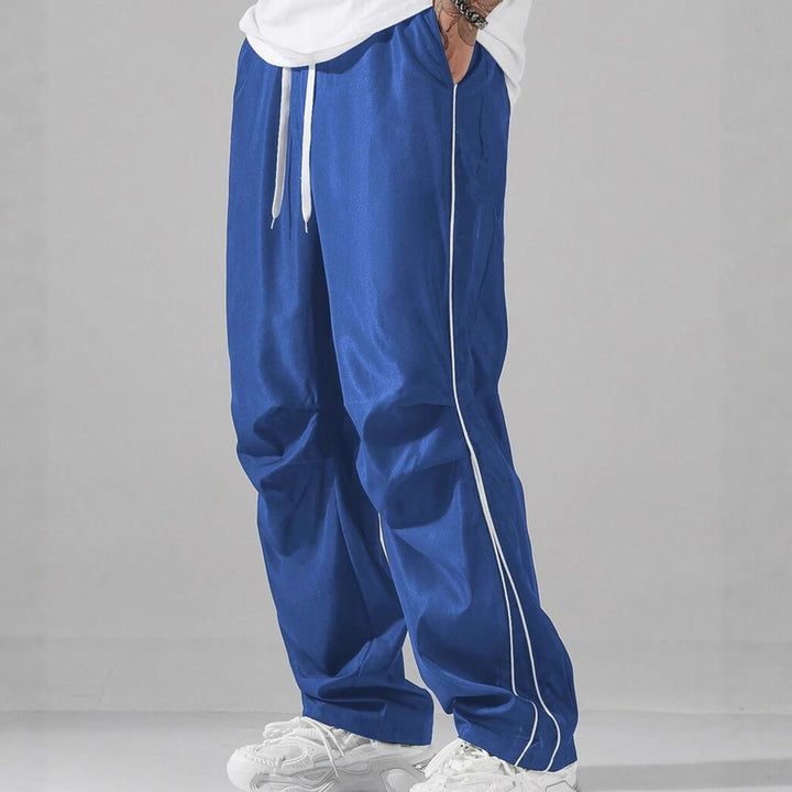 Men's sporty leisure pants with side piping Lisslune