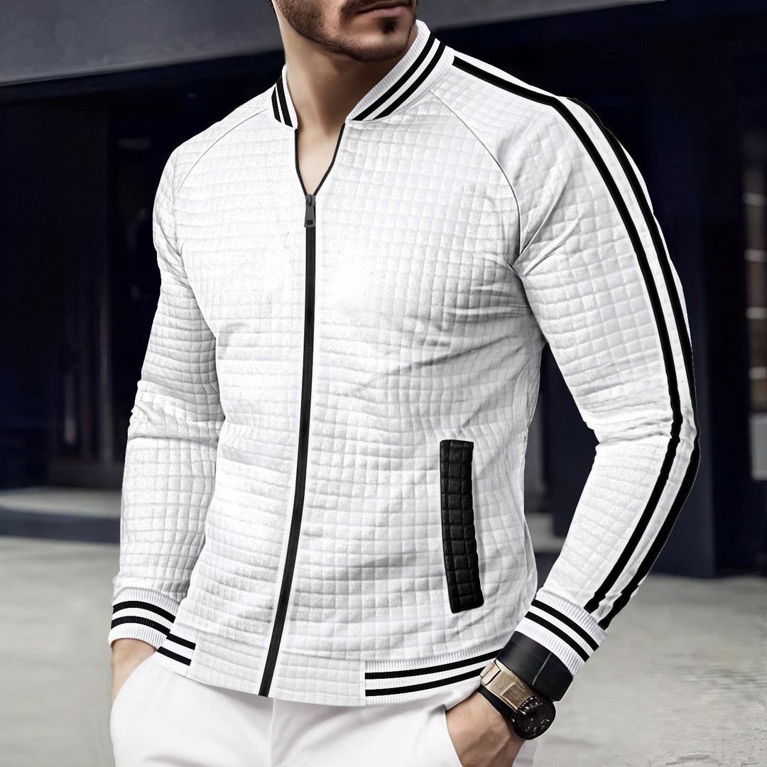 Men's sporty quilted jacket with modern cut and practical zip pockets Lisslune