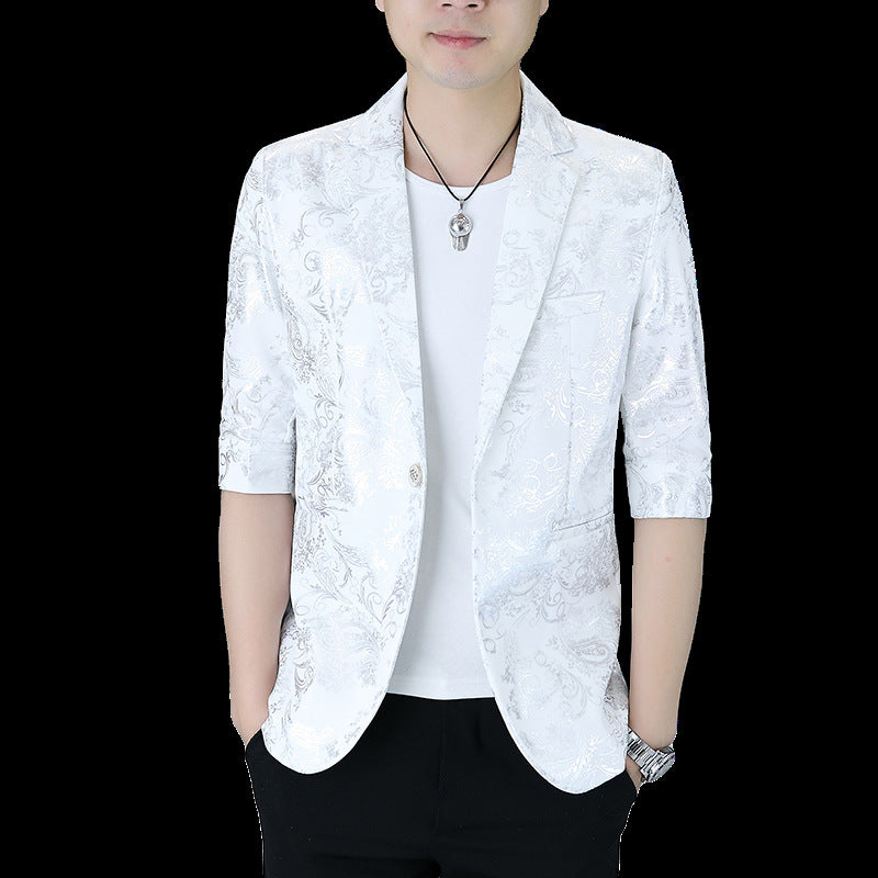 Men's elegant blazer with floral pattern Lisslune