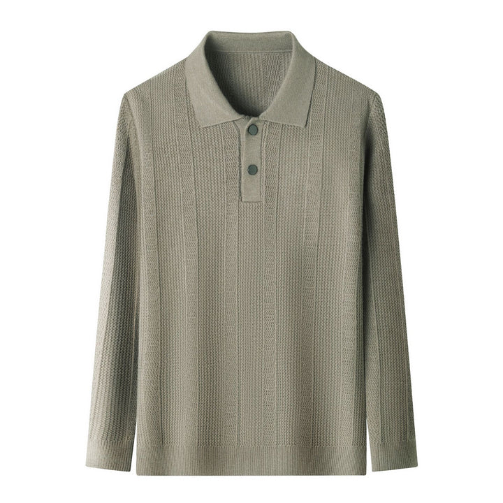 Men's Stylish Knit Sweater with Modern Collar Lisslune