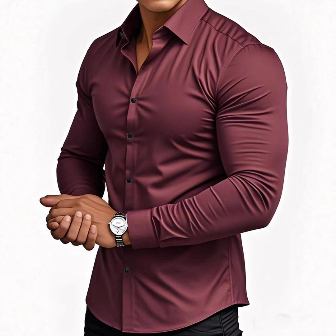 Men's long-sleeve shirt with a fitted silhouette and elegant collar Lisslune