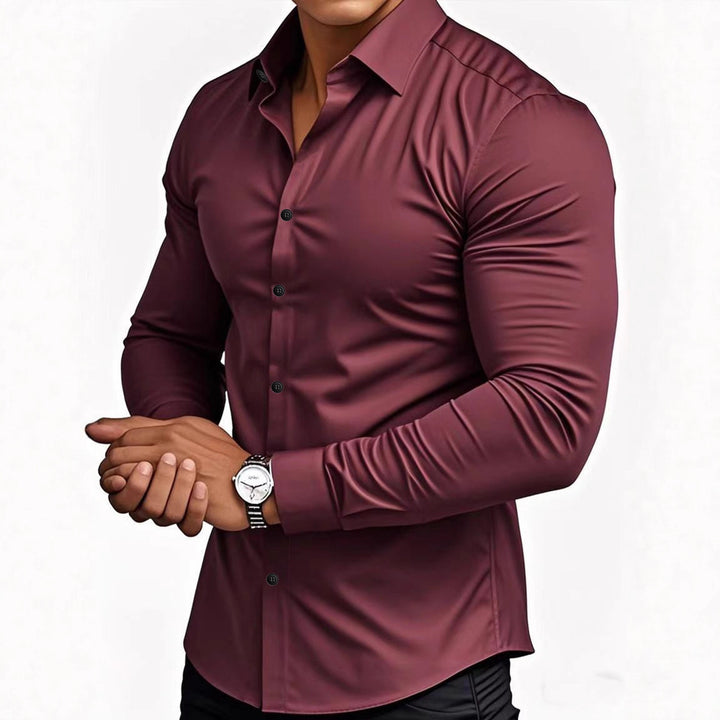 Men's long-sleeve shirt with a fitted silhouette and elegant collar Lisslune