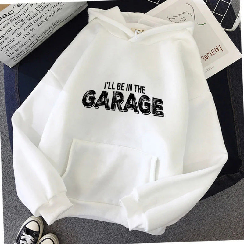 Womens Hoodie with Creative Garage Motif Lisslune