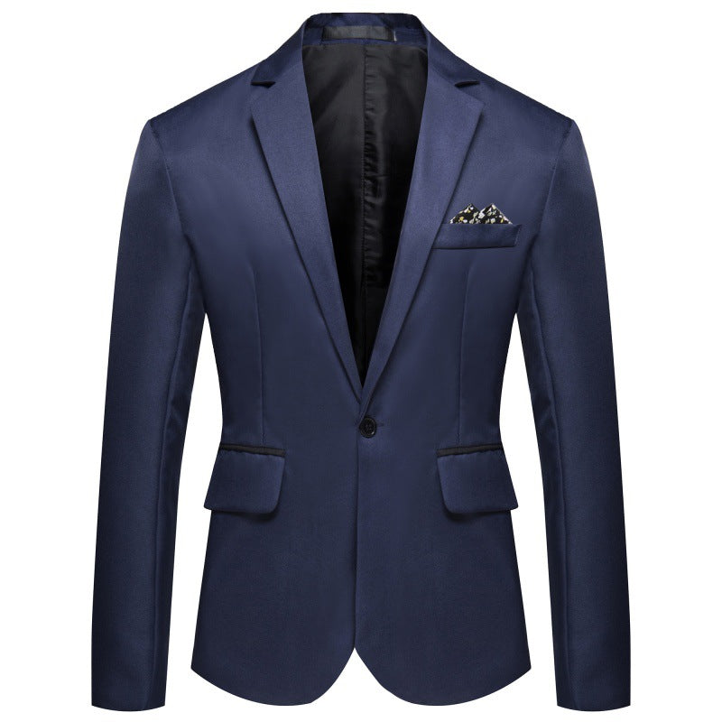Men's Elegant Blazer with Silky-Matte Surface and Button Details Lisslune