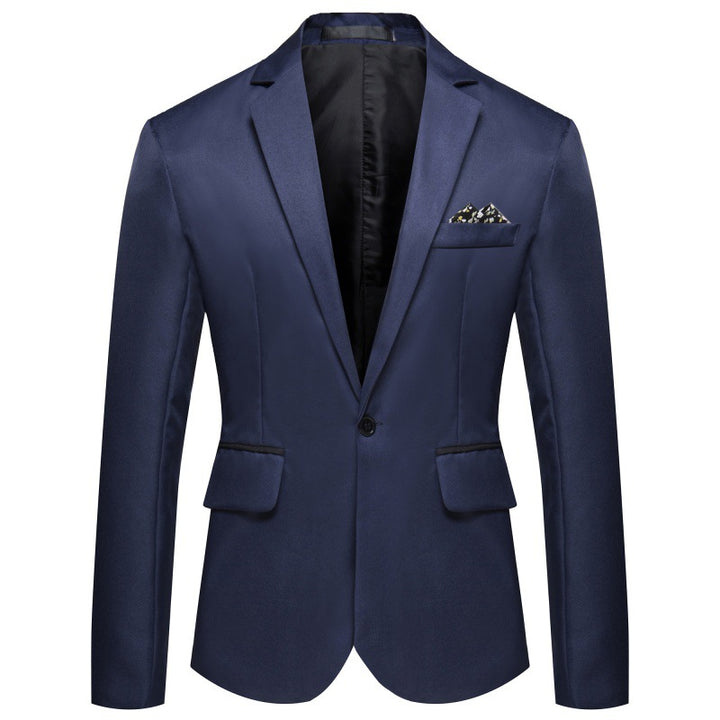 Men's Elegant Blazer with Silky-Matte Surface and Button Details Lisslune