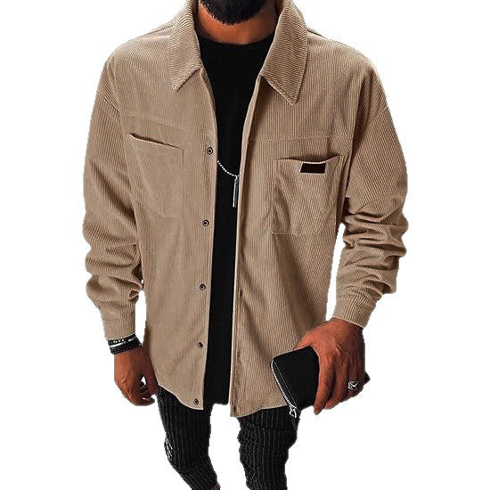 Men's Modern Rib Structure Shirt Jacket Lisslune