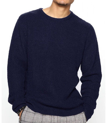 Men's Structured Sweater with Round Neck Lisslune