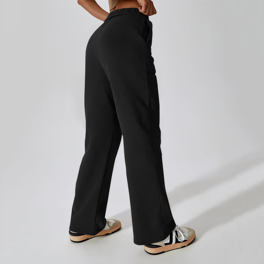 Women comfortable leisure pants with elastic waistband and practical side pockets Lisslune