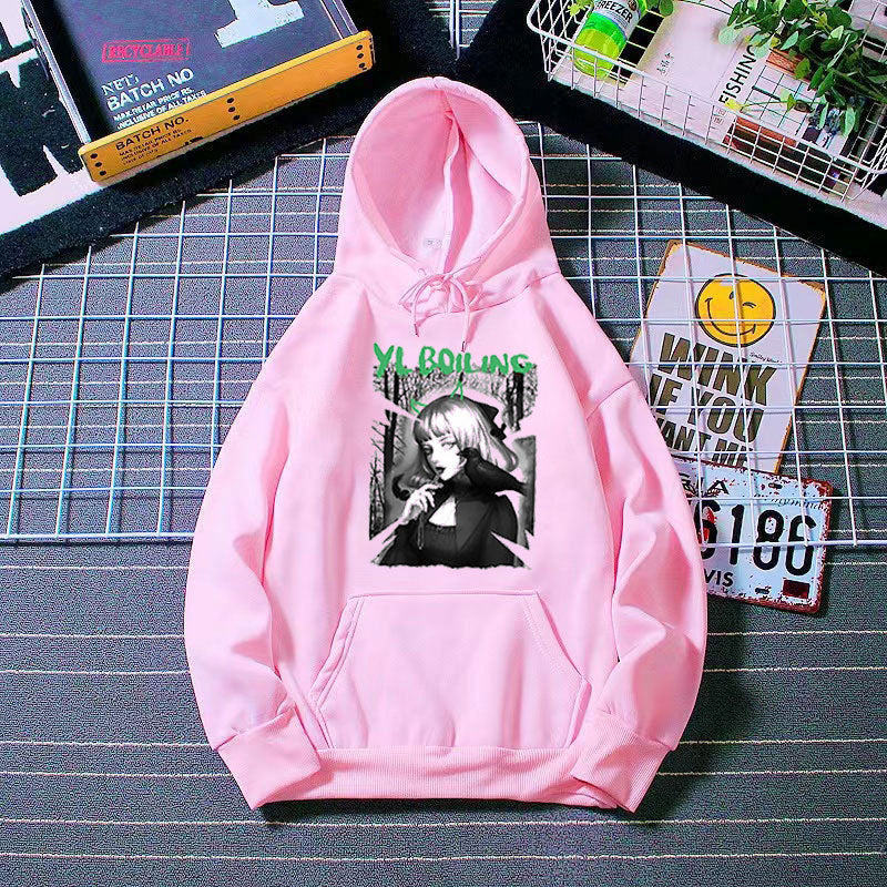 Women's hooded sweatshirt with avant-garde graphic design Lisslune