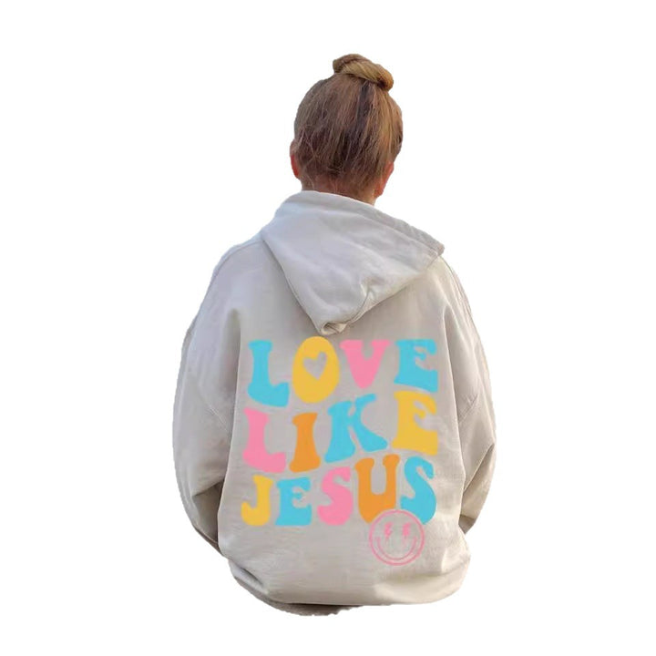 Women's Oversized Hoodie with Colorful Print Lisslune
