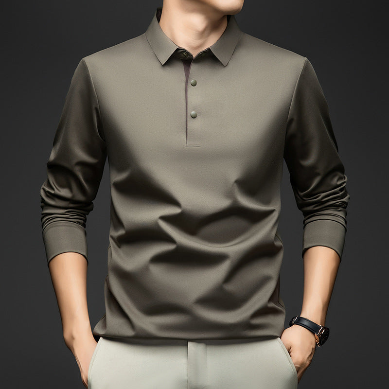 Men's Long Sleeve Polo Shirt Lisslune