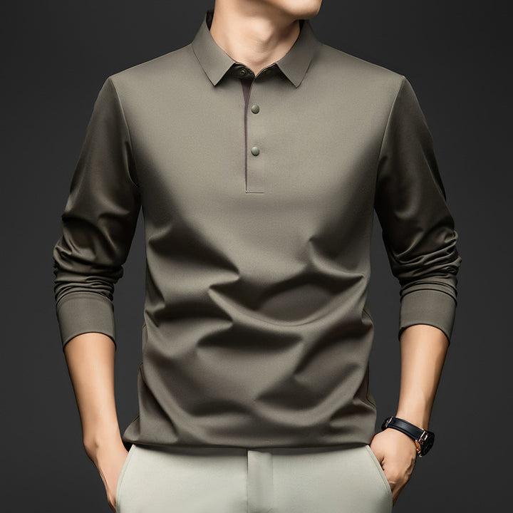 Men's Long Sleeve Polo Shirt Lisslune