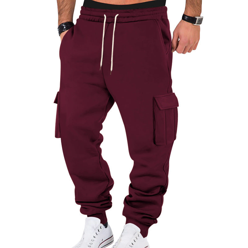 Men's cargo jogging pants with multifunctional pockets and an elastic waistband Lisslune