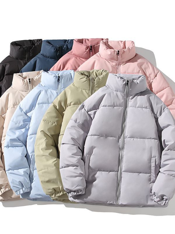 Men's insulated quilted jacket with high collar and elastic cuffs Lisslune