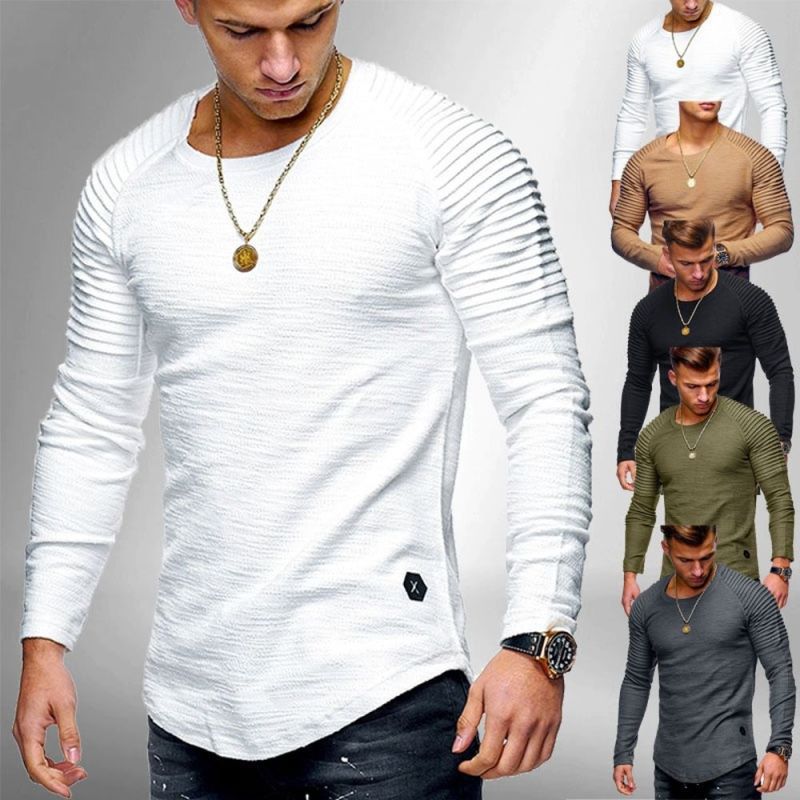 Men's long sleeve shirt with textured design Lisslune