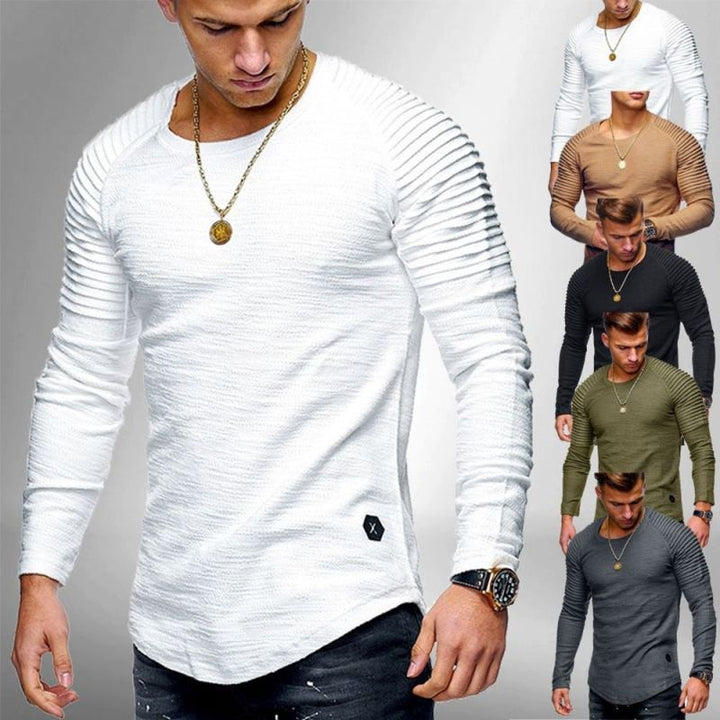 Men's long sleeve shirt with textured design Lisslune