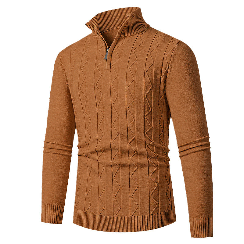 Men's elegant turtleneck sweater with textured design Lisslune