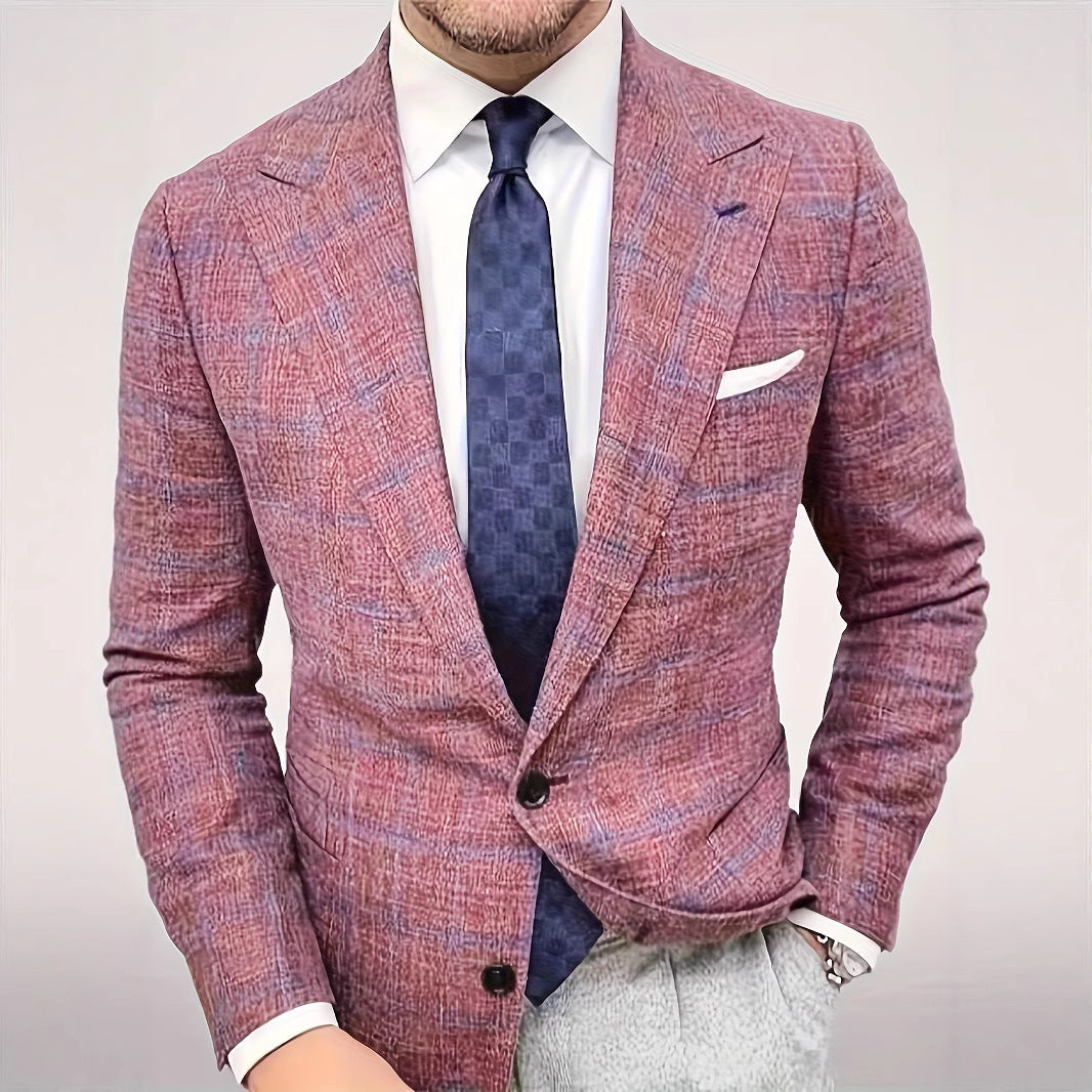 Men's stylish checked blazer Lisslune