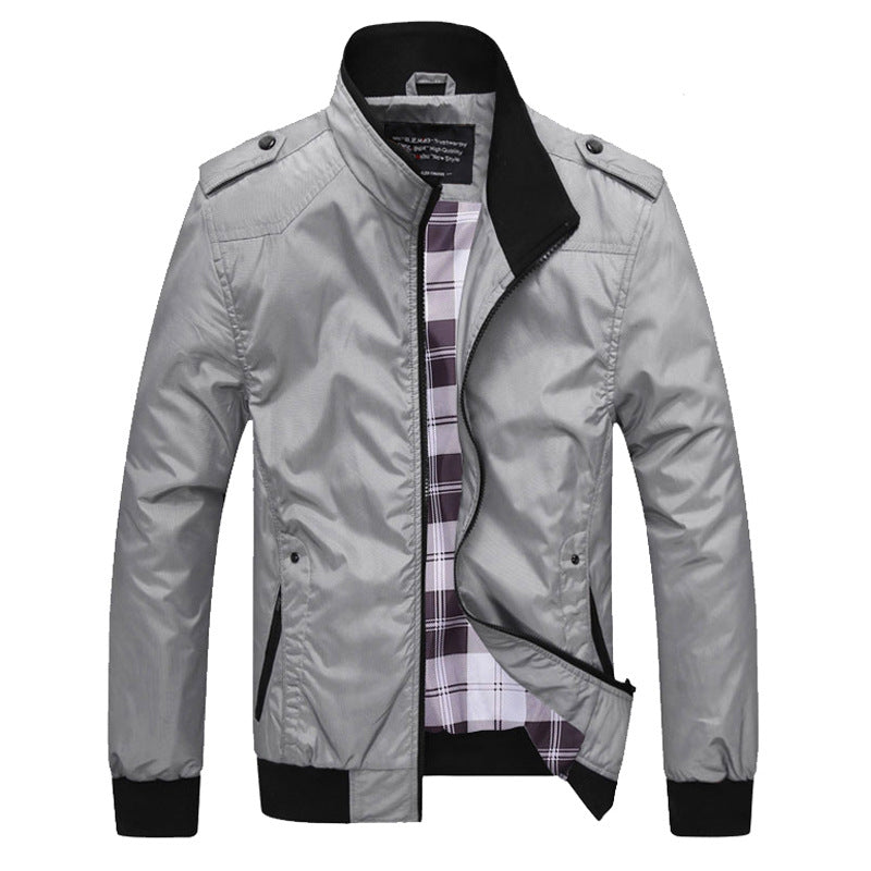 Men's Stylish Transitional Jacket with High Collar and Practical Pockets Lisslune