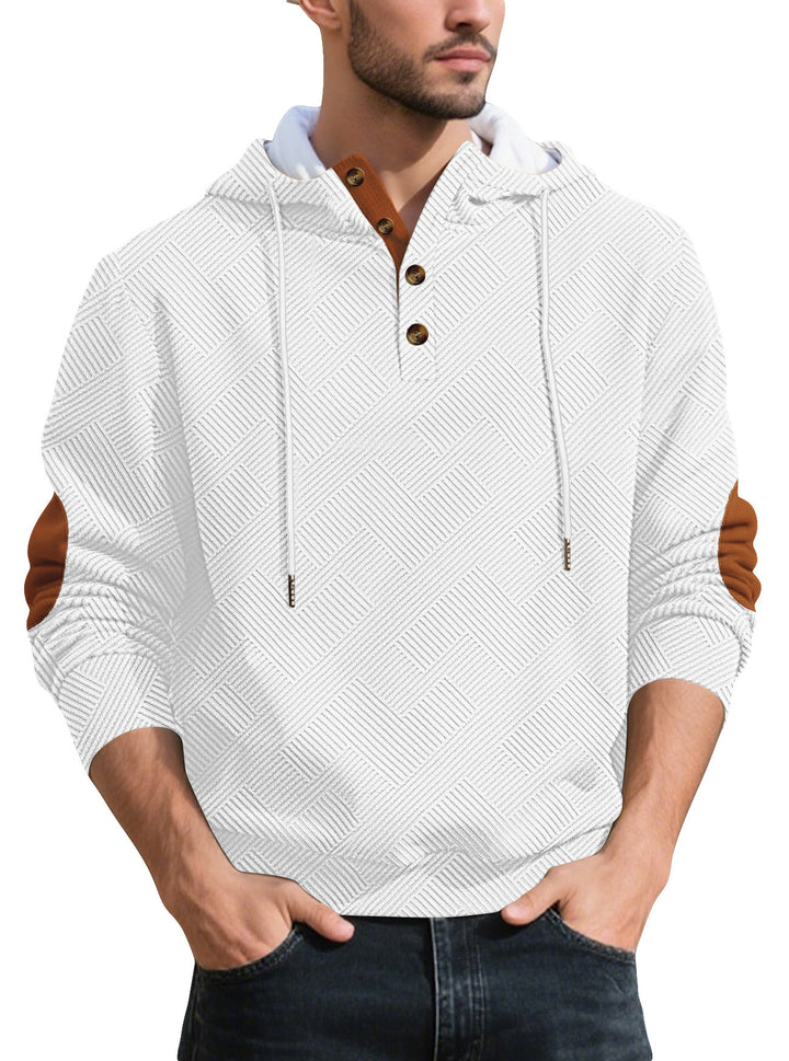 Men's stylish hoodie with textured material and fashionable accents Lisslune