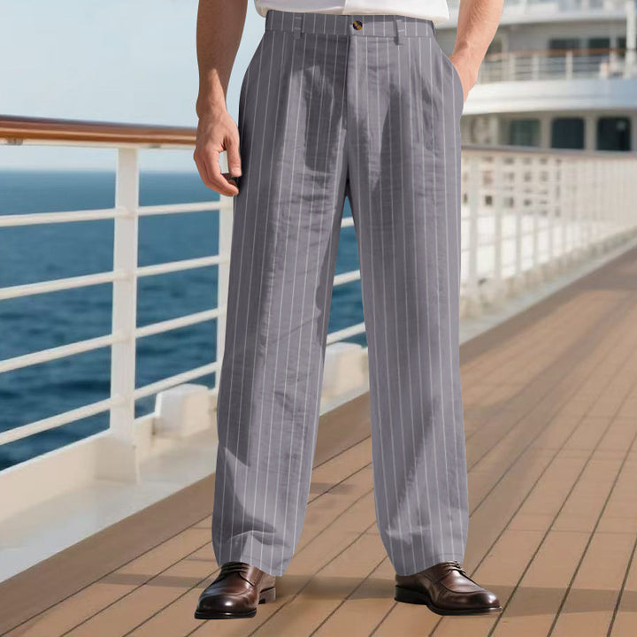 Men's elegant suit trousers with fine stripes Lisslune