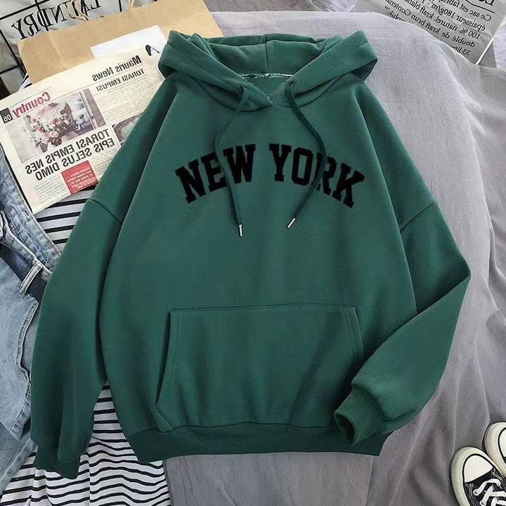 Women's hoodie with sporty New York print Lisslune