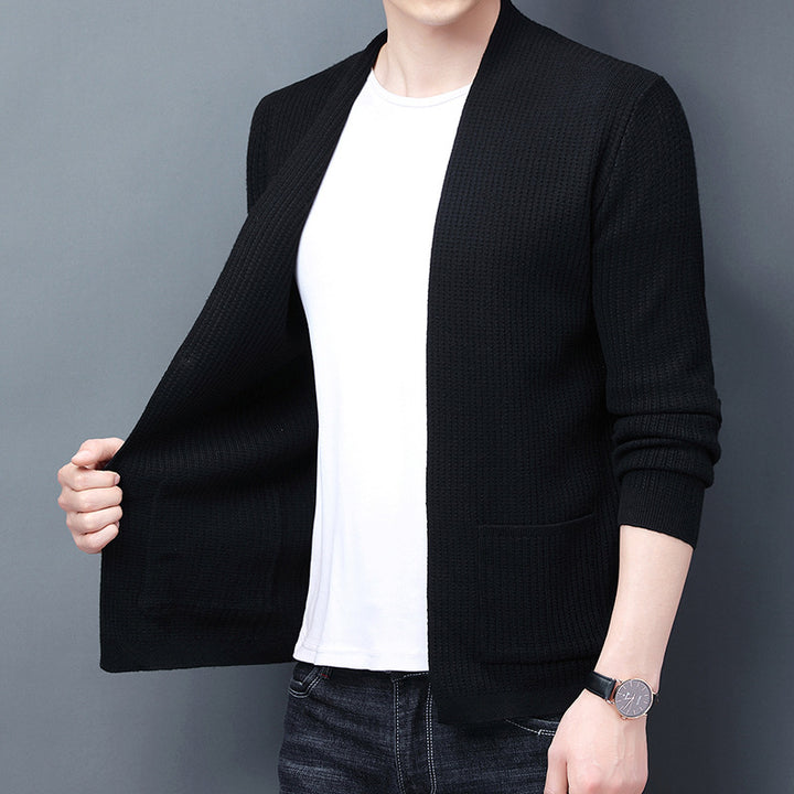 Men's Airy Cardigan with Practical Pocket Layout Lisslune