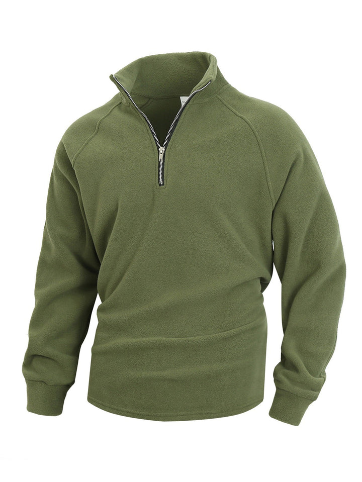 Men's fleece pullover with half zipper Lisslune