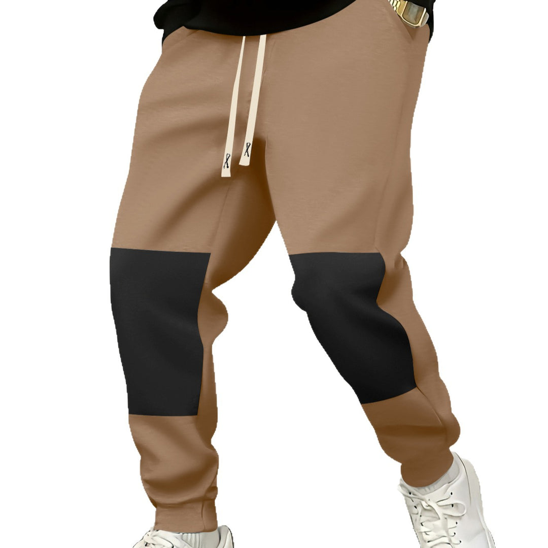 Men's elegant sports pants with modern color block elements Lisslune