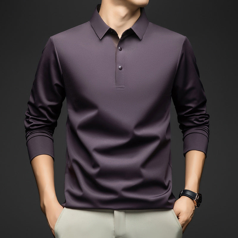 Men's Long Sleeve Polo Shirt Lisslune