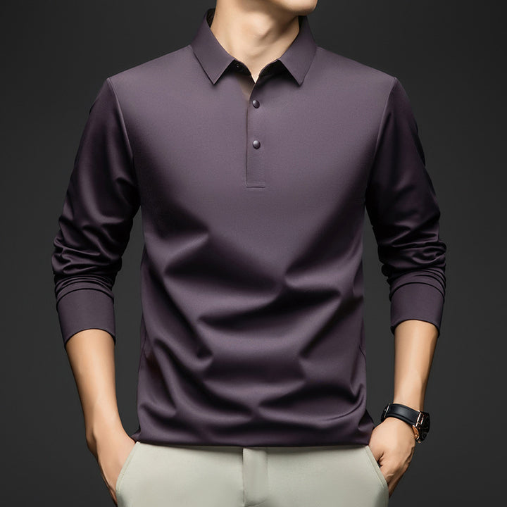 Men's Long Sleeve Polo Shirt Lisslune