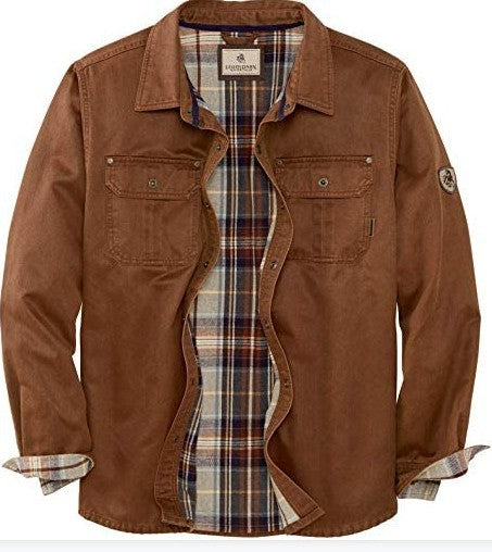 Men's shirt jacket with checked lining and practical breast pockets Lisslune
