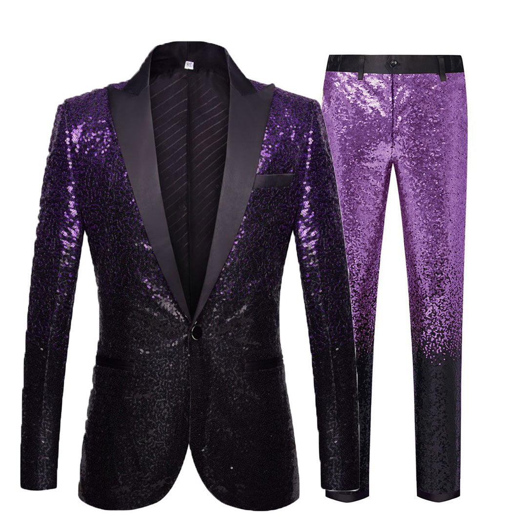 Men's festive sequin suit with modern design Lisslune