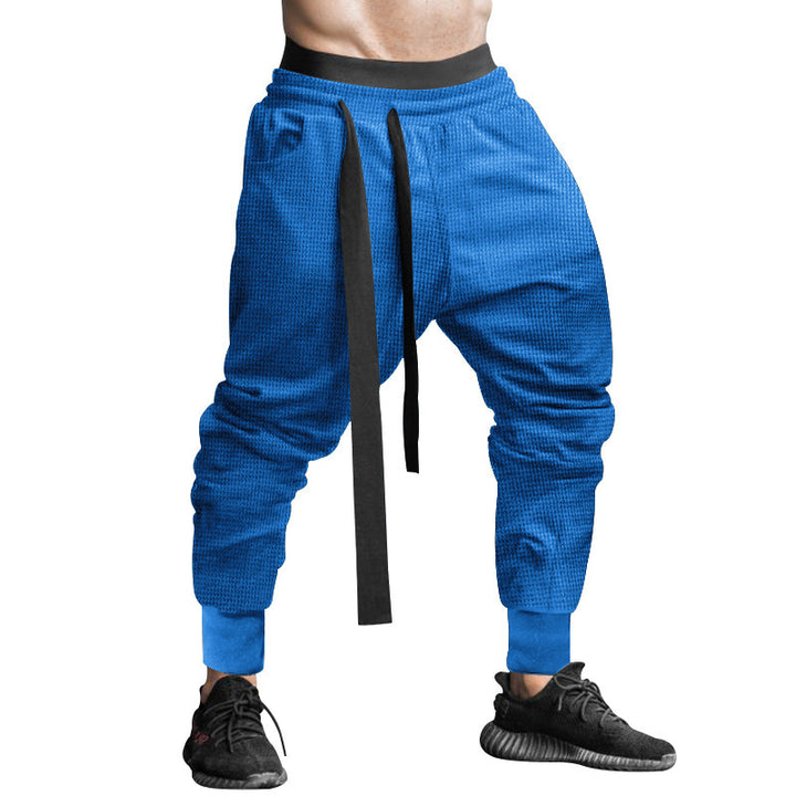 Men's casual harem pants with elastic waistband and side pockets Lisslune