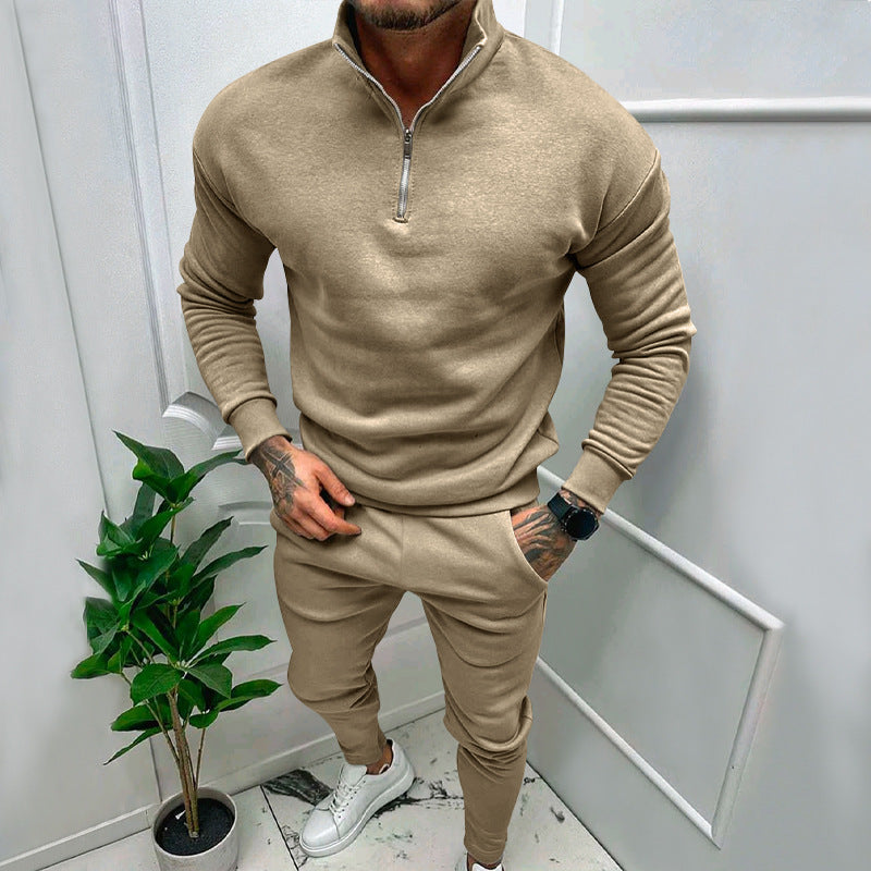 Men's sporty sweater with stand-up collar Lisslune