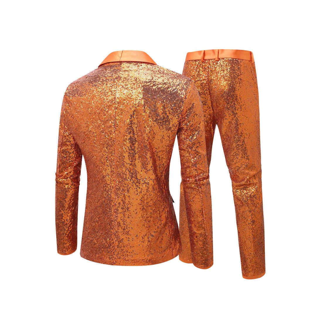 Men's elegant sequin suit in festive style Lisslune