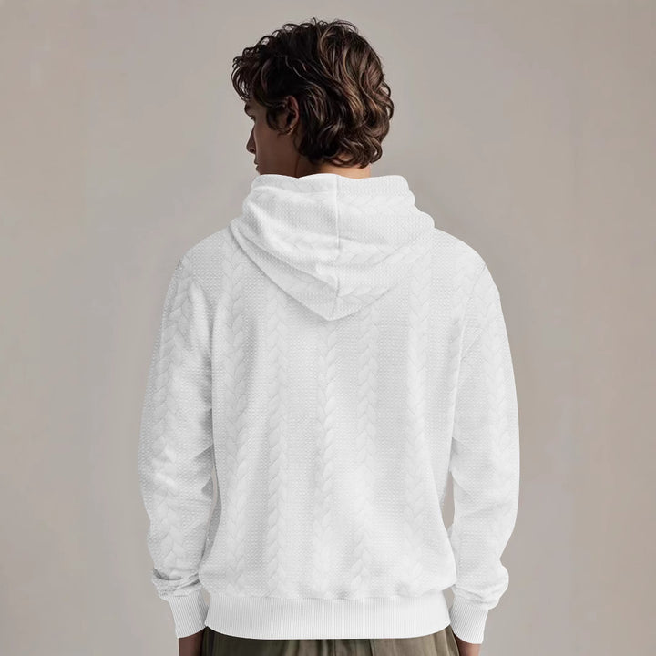 Men's fleece hoodie with structured inner finish and breathable properties Lisslune